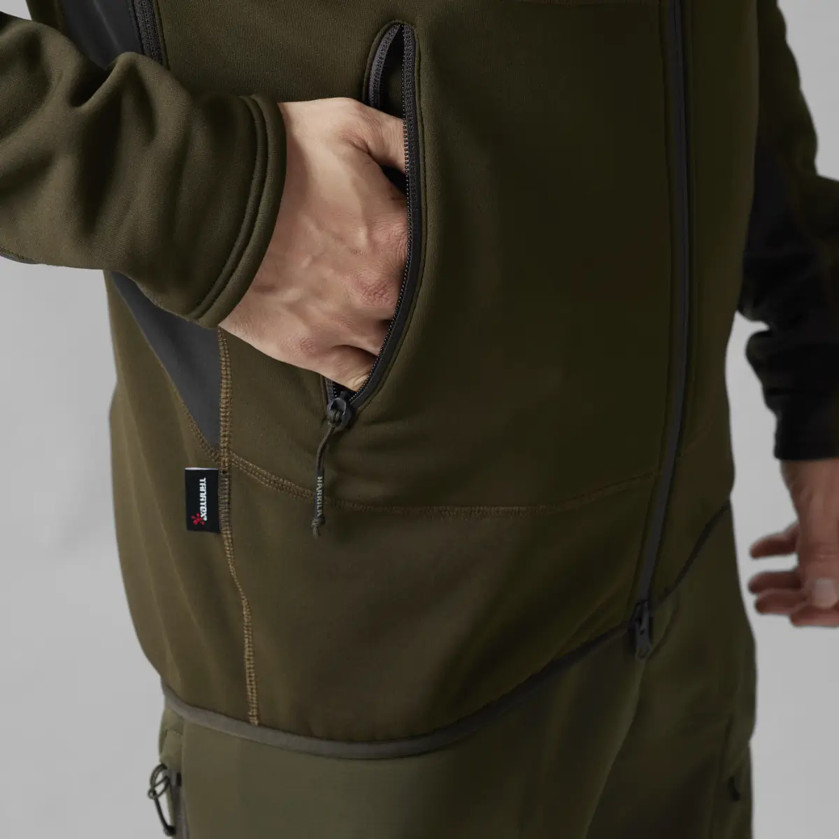 Härkila Hoodie Deer Stalker (Willow Green/Shadow Brown), immagine 3 di 6