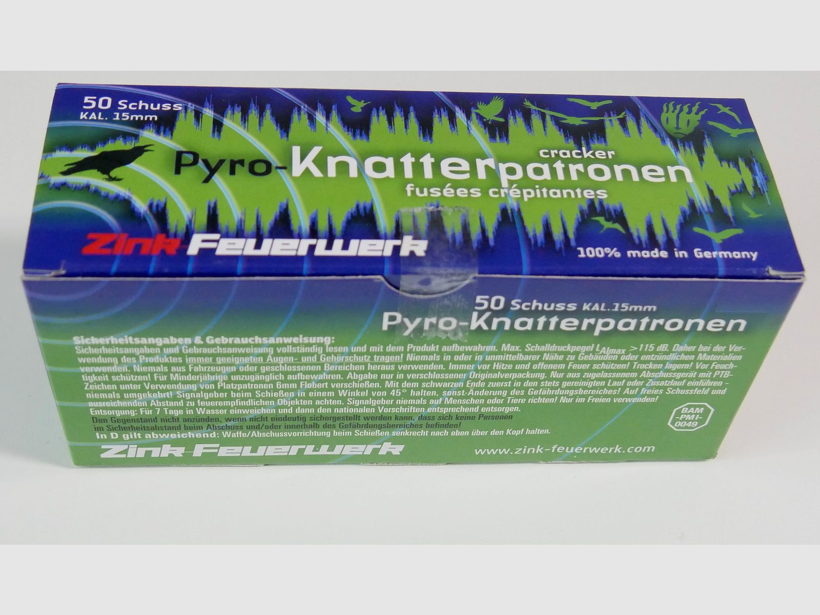 ZINK Pyro- Knatterpatronen Kal. 15mm