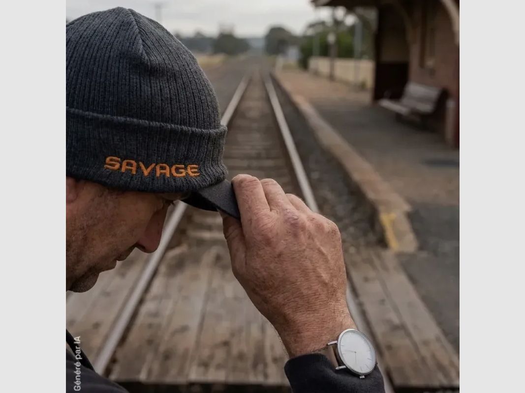 Gray knitted beanie for men, image 1 of 8