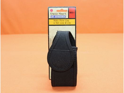 Custodia per telefono Nokia di zio Mike (8855-1): Cordura nera / Custodia per cellulare con imbottitura interna / Passante per cintura
