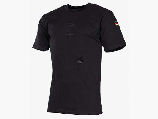 BW tropical undershirt, black, Velcro, national insignia - Size: 6