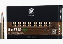 RWS Büchsenpatronen Hit 8x57 IS. 160 grains