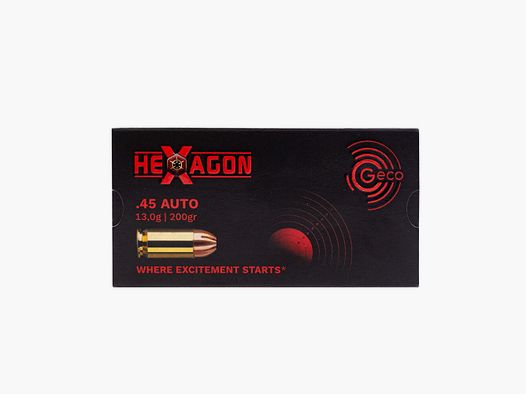 Geco Hexagon 200grs 50St .45ACP