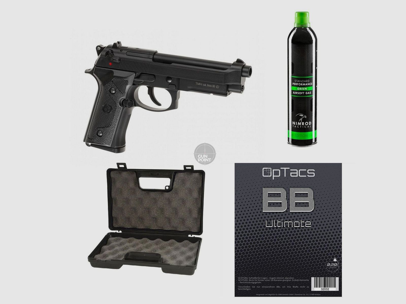 SET !!! Softair - Pistole - LS - M9 Vertec GBB - ab 18, ber 0,5 Joule