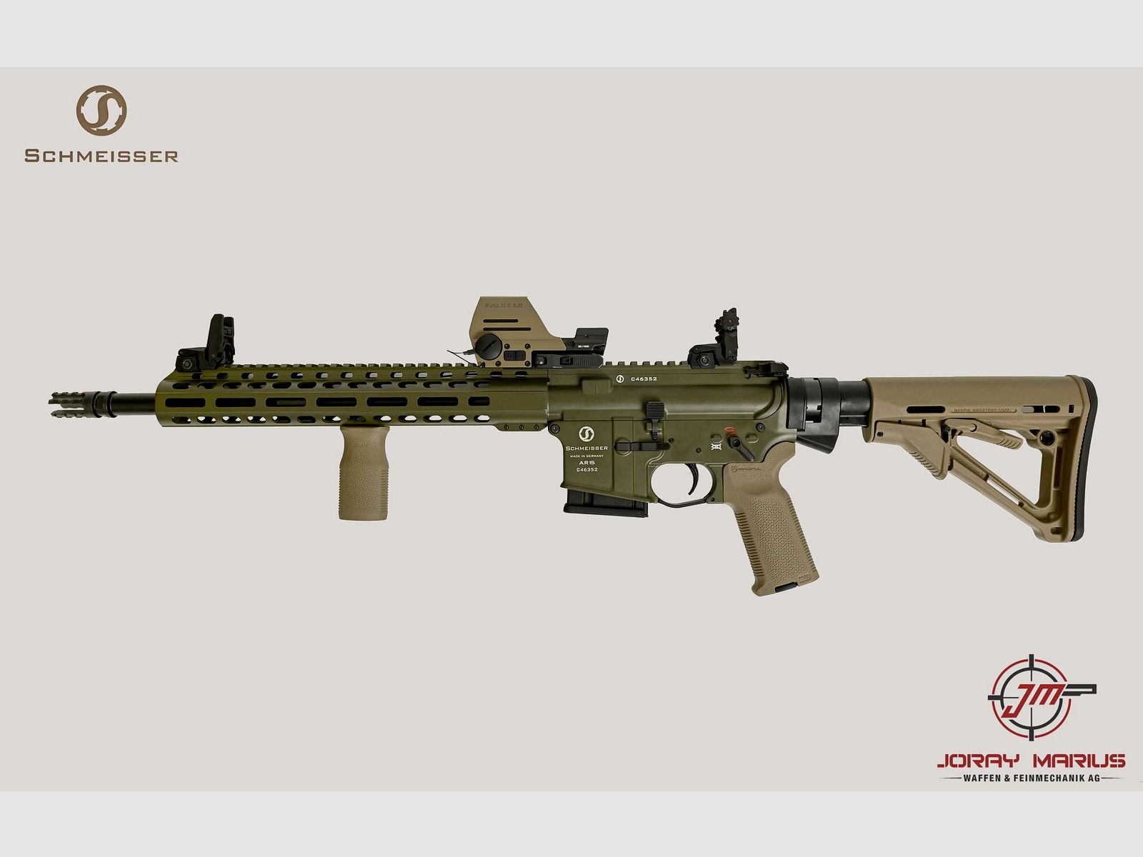 Schmeisser M4FL semi-automatic .223 Rem Green&FDE incl. Falke LE Limited Edition, image 2 of 3