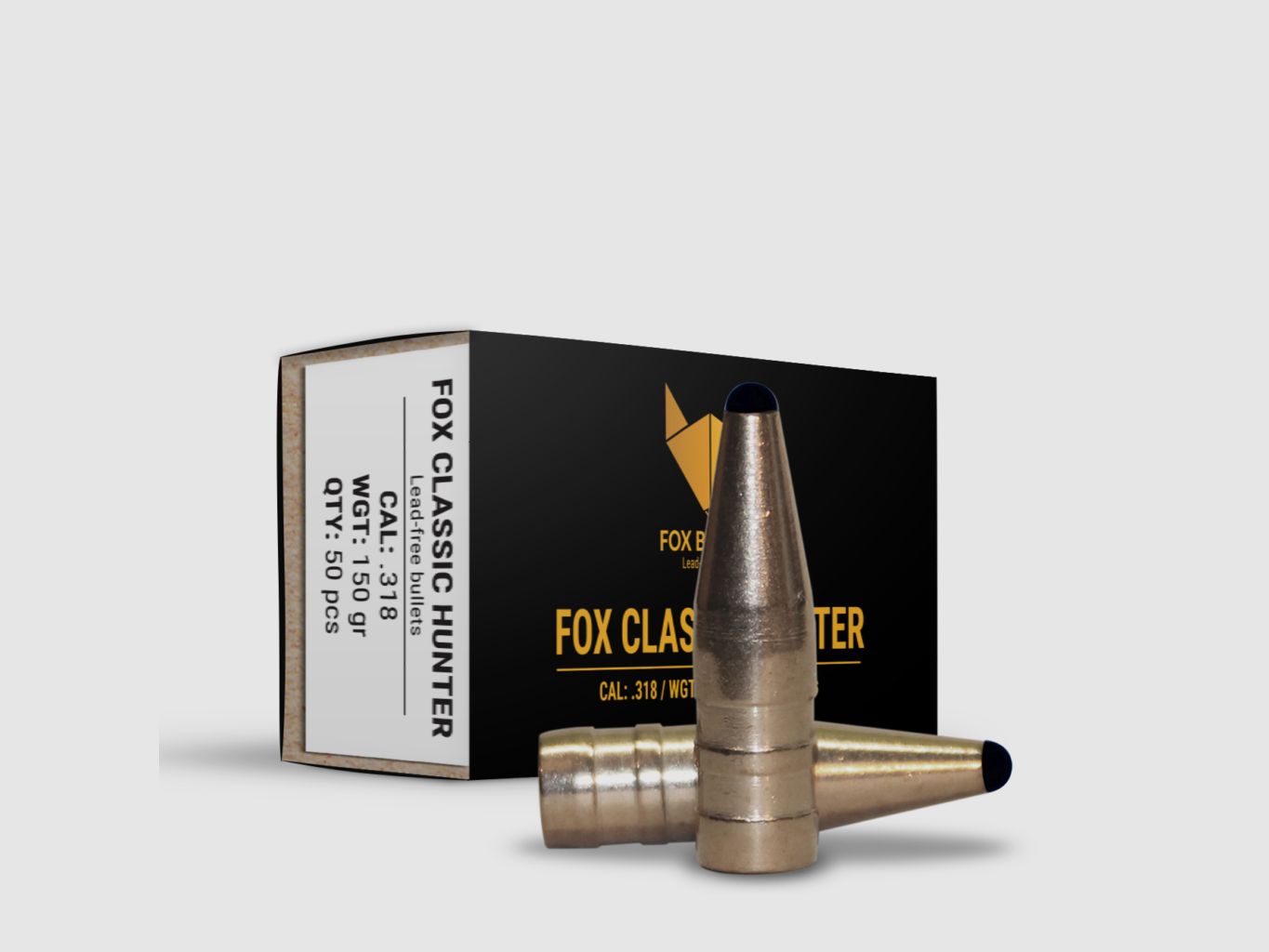 Fox Bullets Classic Hunter .318 9,7 g / 150 gr bleifreie Geschosse – 50 Stück