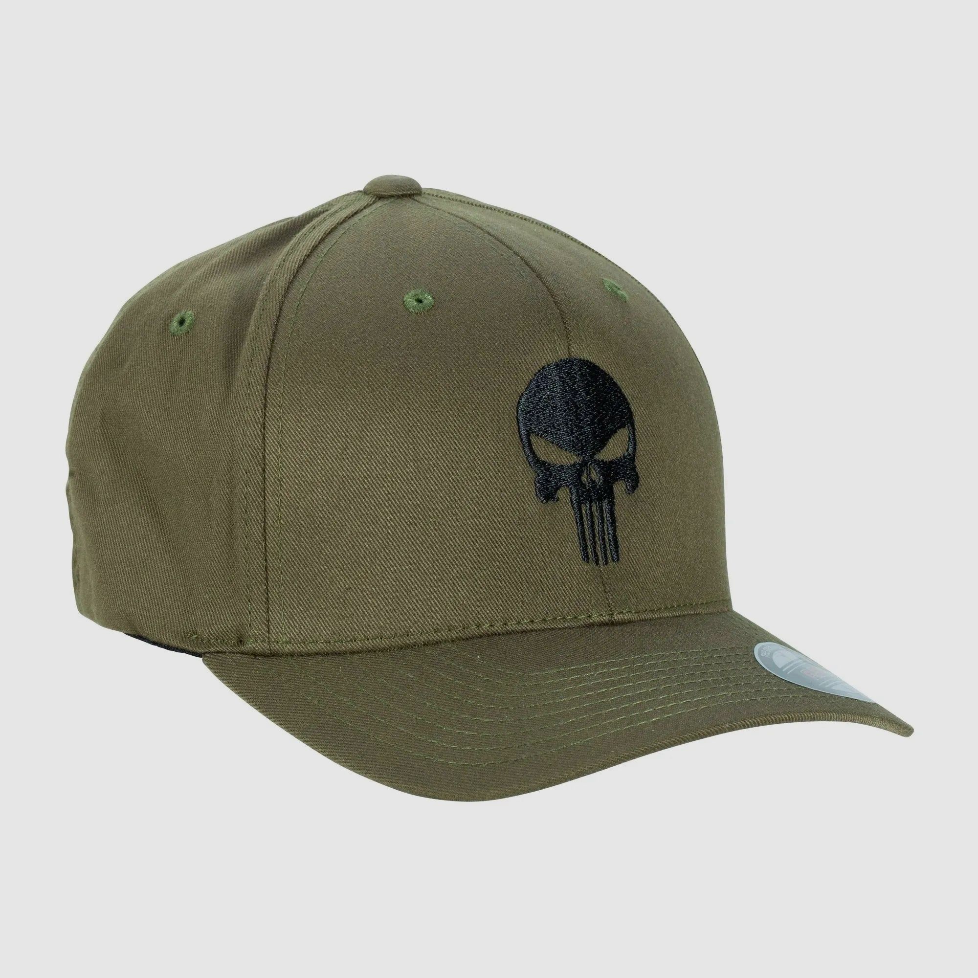 Flexfit Café Viereck Cap Flexfit Punisher schwarz oliv