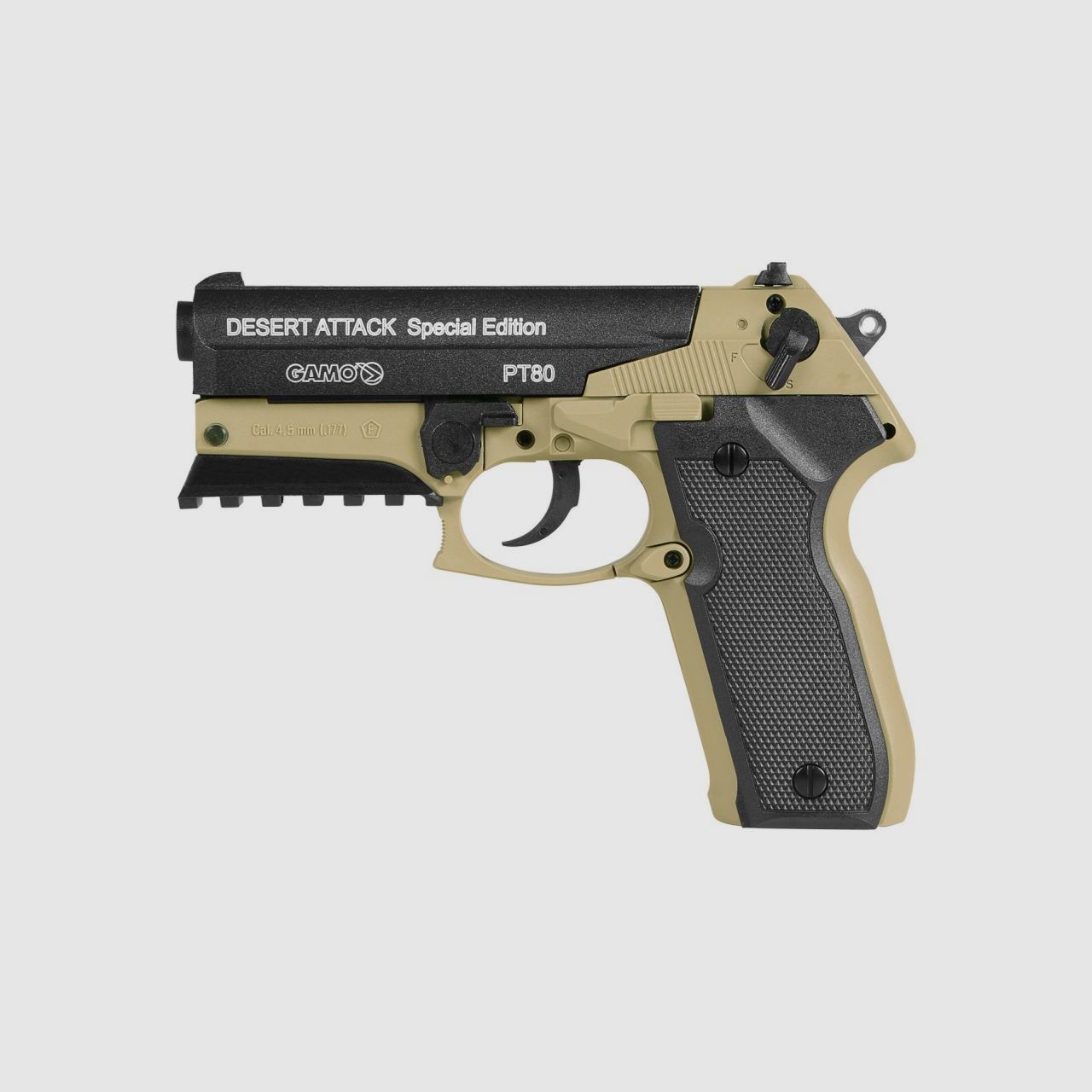 Gamo PT80 Desert Attack CO2 Pistole 4,5 mm Diabolo