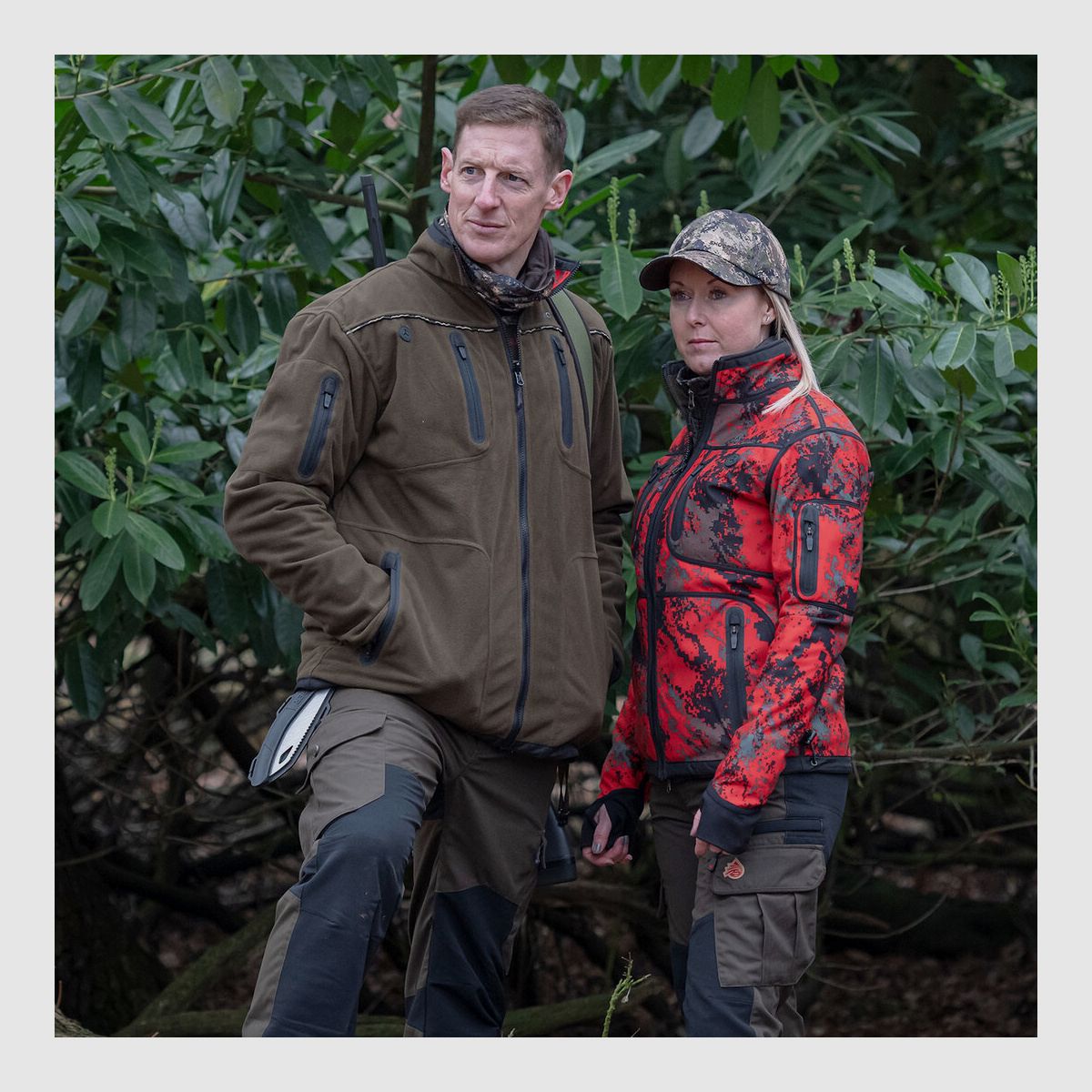 SHOOTERKING Damen Softshell Jacke Forest Mist Red