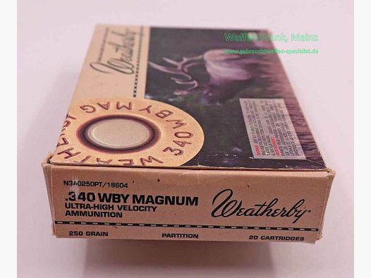 Weatherby - USA Büchsenpatronen .340WBY.Mag