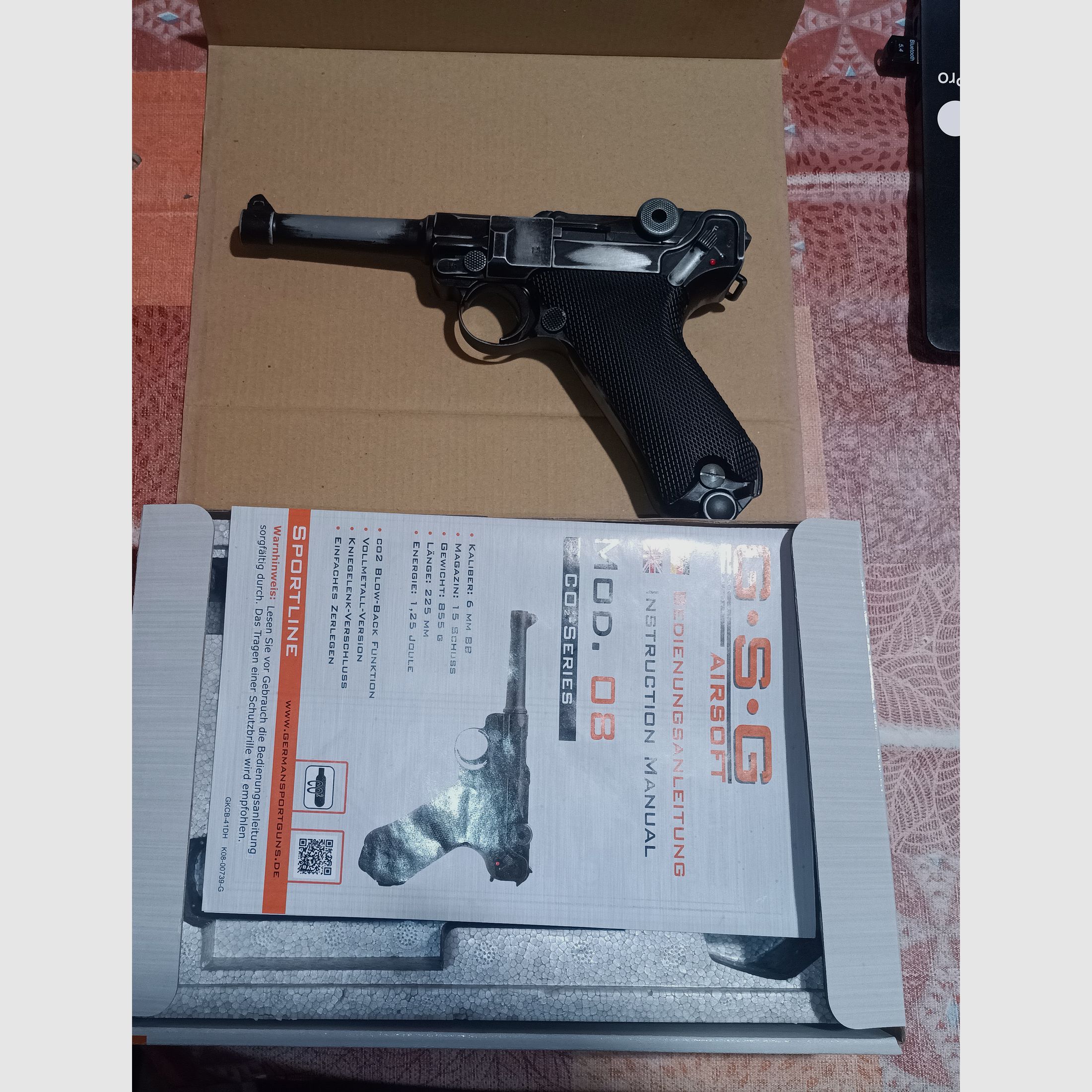 GSG   Airsoft Mod. 08  CO2   6mm BB   Blow-Back pełno metalowy