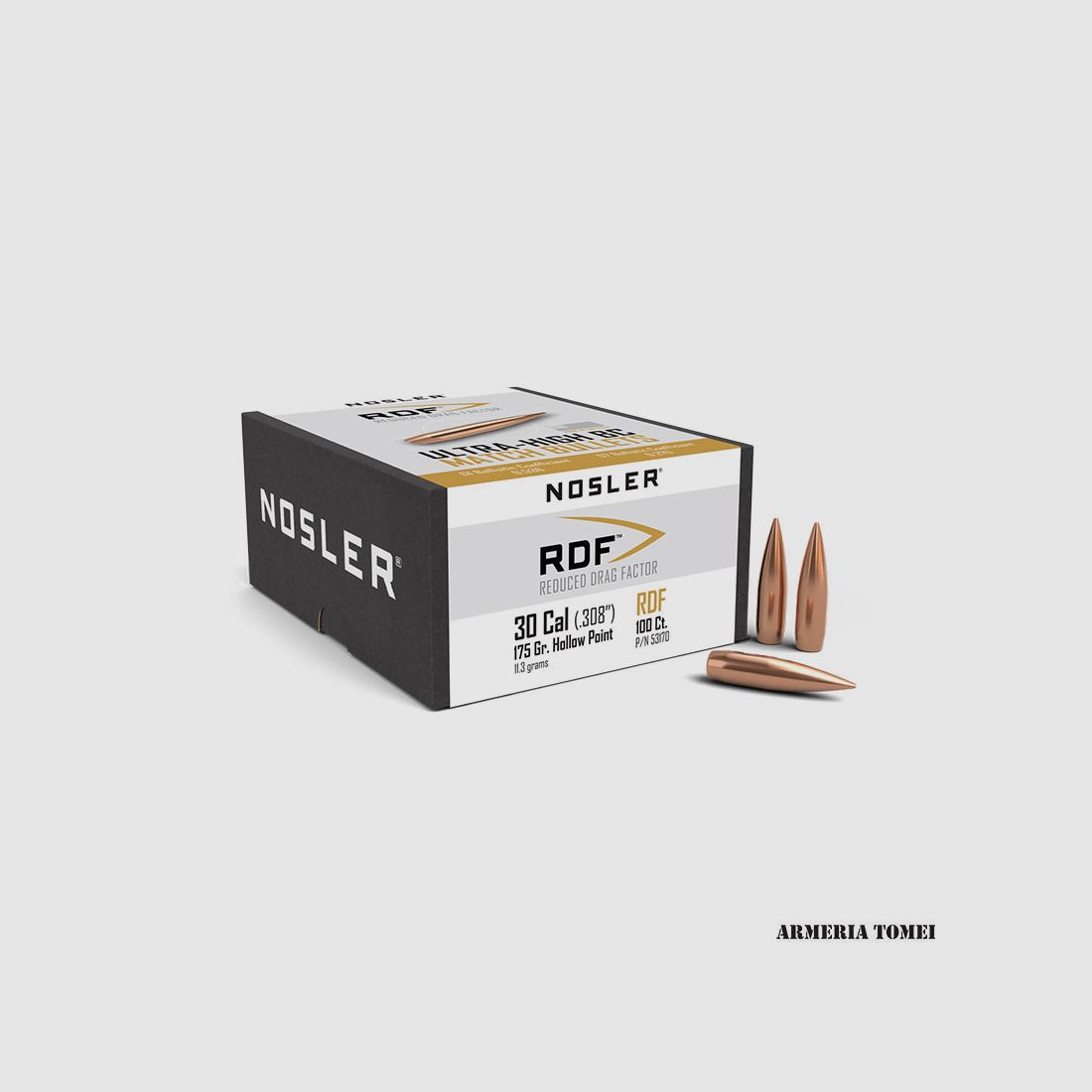 PALLE DA RICARICA – NOSLER – RDF 30 Cal (.308″) 175gr (11.3grams) HPBT (100 PZ)