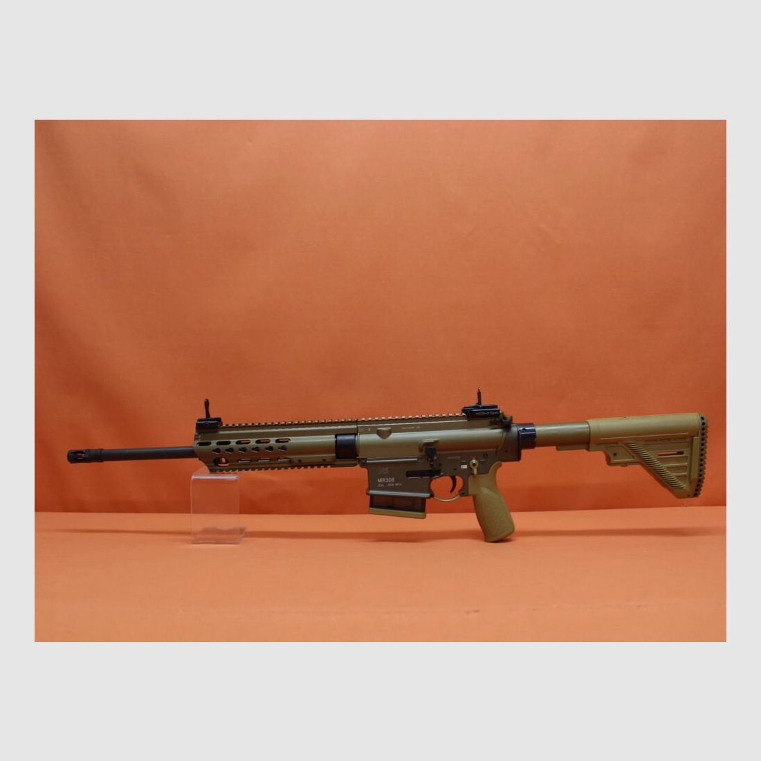 Heckler&Koch Ha. Geweer .308Win Heckler&Koch/H&K MR308 A3 16,5" loop RAL8000 HKey, Gas-piston-systeem HK417/G28