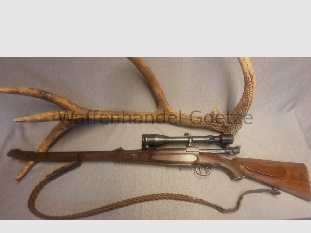 Mauser, elegant conversion in English style, collector's weapon 7x57, image 1 of 7