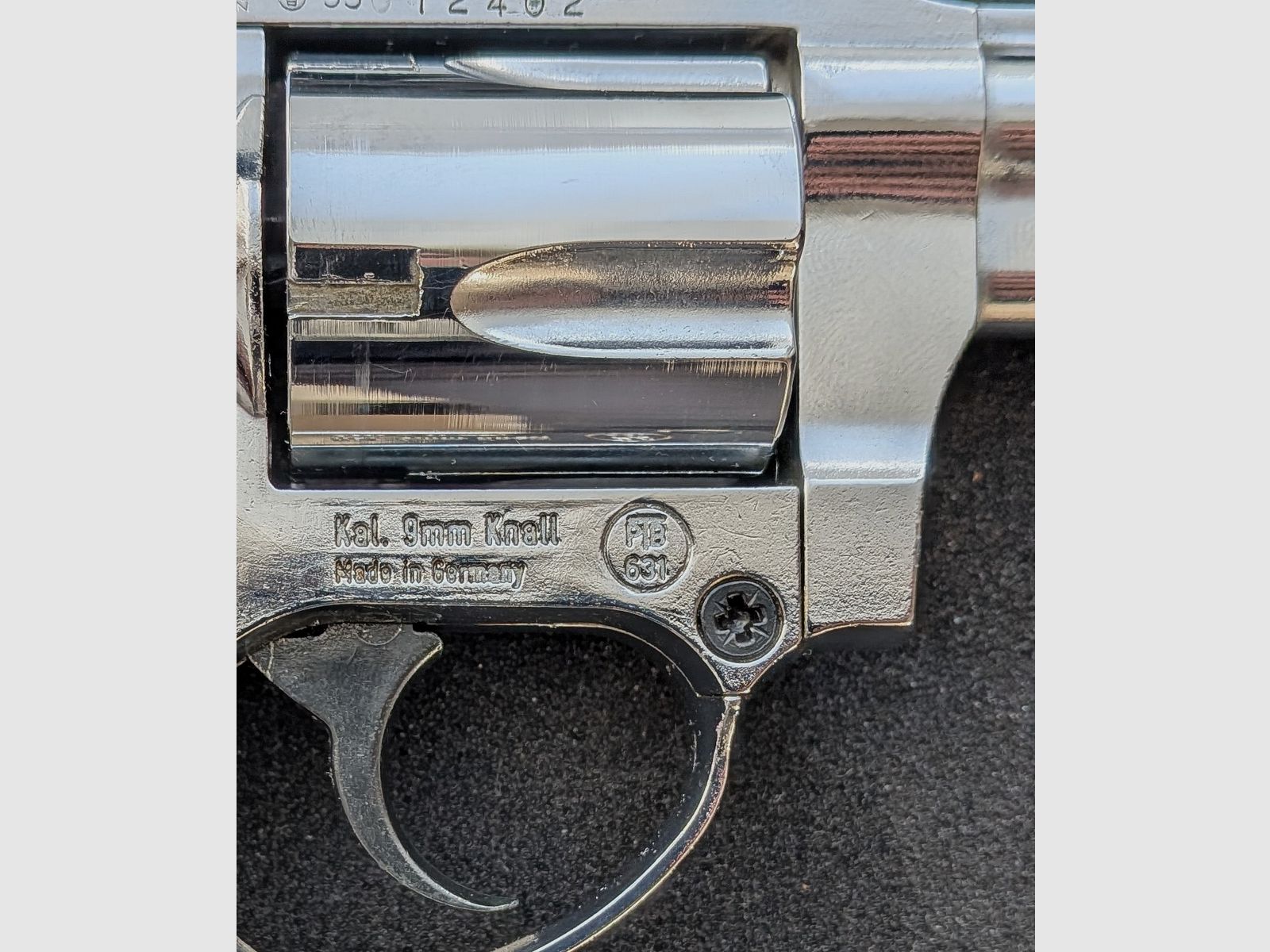 ME 38 Pocket Revolver – verchromt - PTB 631 - 9mm Knall - Holzgriff - SSW