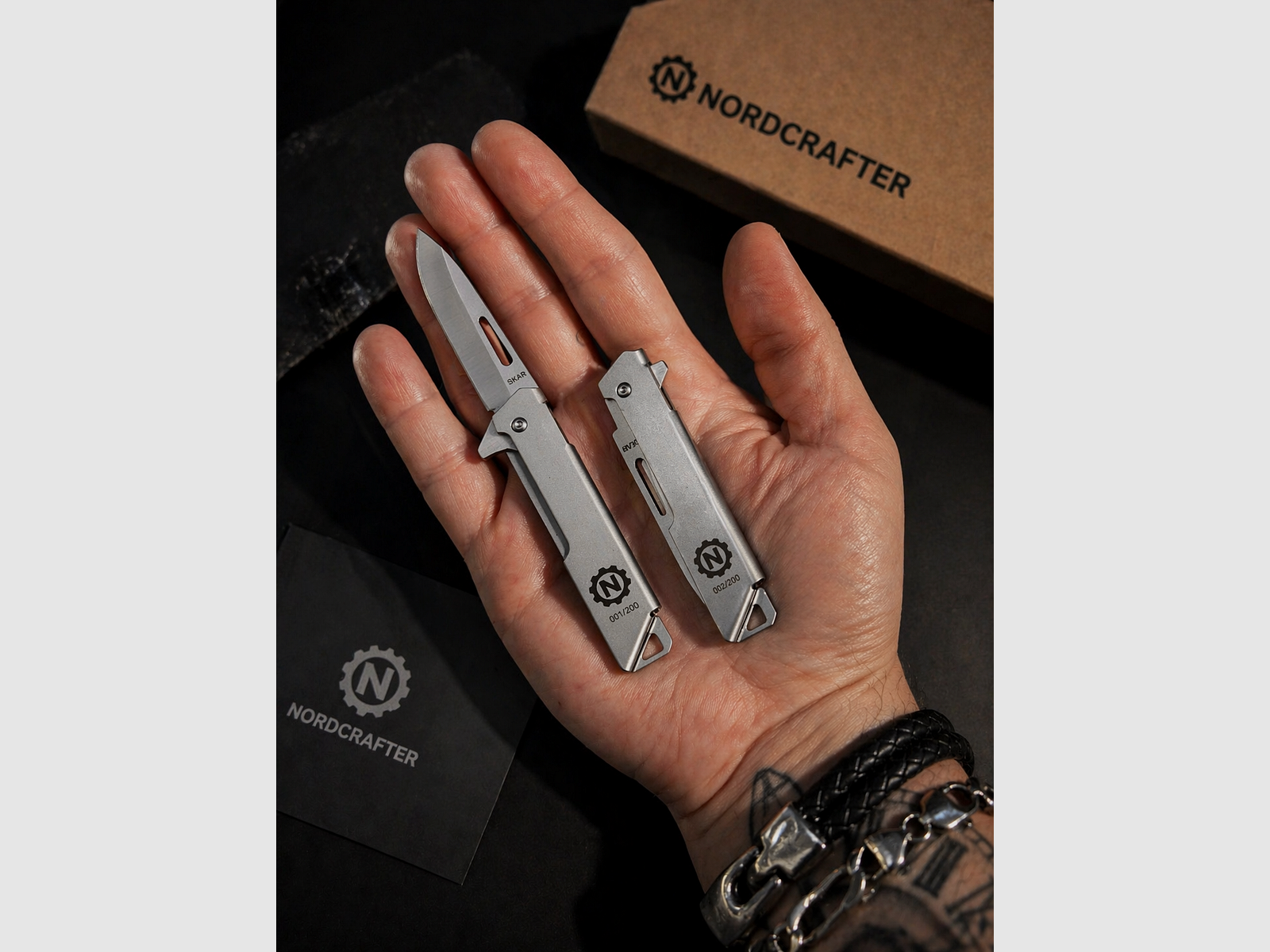 NORDCRAFTER SKAR EDC Mini-couteau pliant acier inoxydable 132 mm Édition limitée 200 pcs., image 5 sur 6
