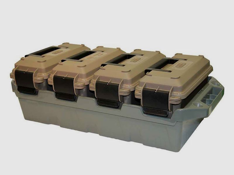MTM ammunition transport box including 4 boxes