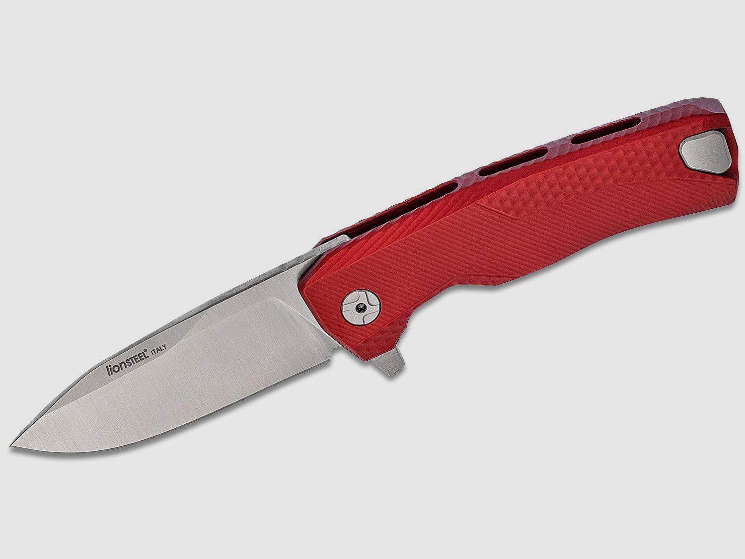 ROK A RS, M390 Satin-Klinge, roter Aluminiumgriff | 97317
