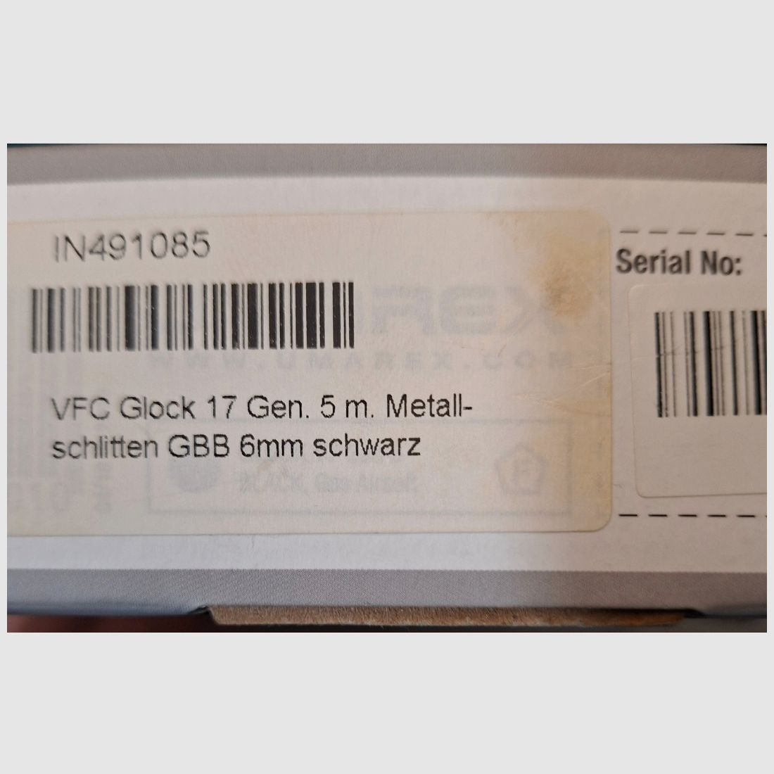 !Als nieuw! Vitrinemodel! VFC Glock 17 Gen 5, 6mm, GBB, Airsoft, m= loop en slide van metaal, door Umarex