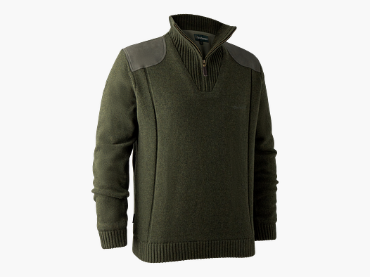 Deerhunter Carlisle Knit with Stormliner MEN Sweater - Green Melange