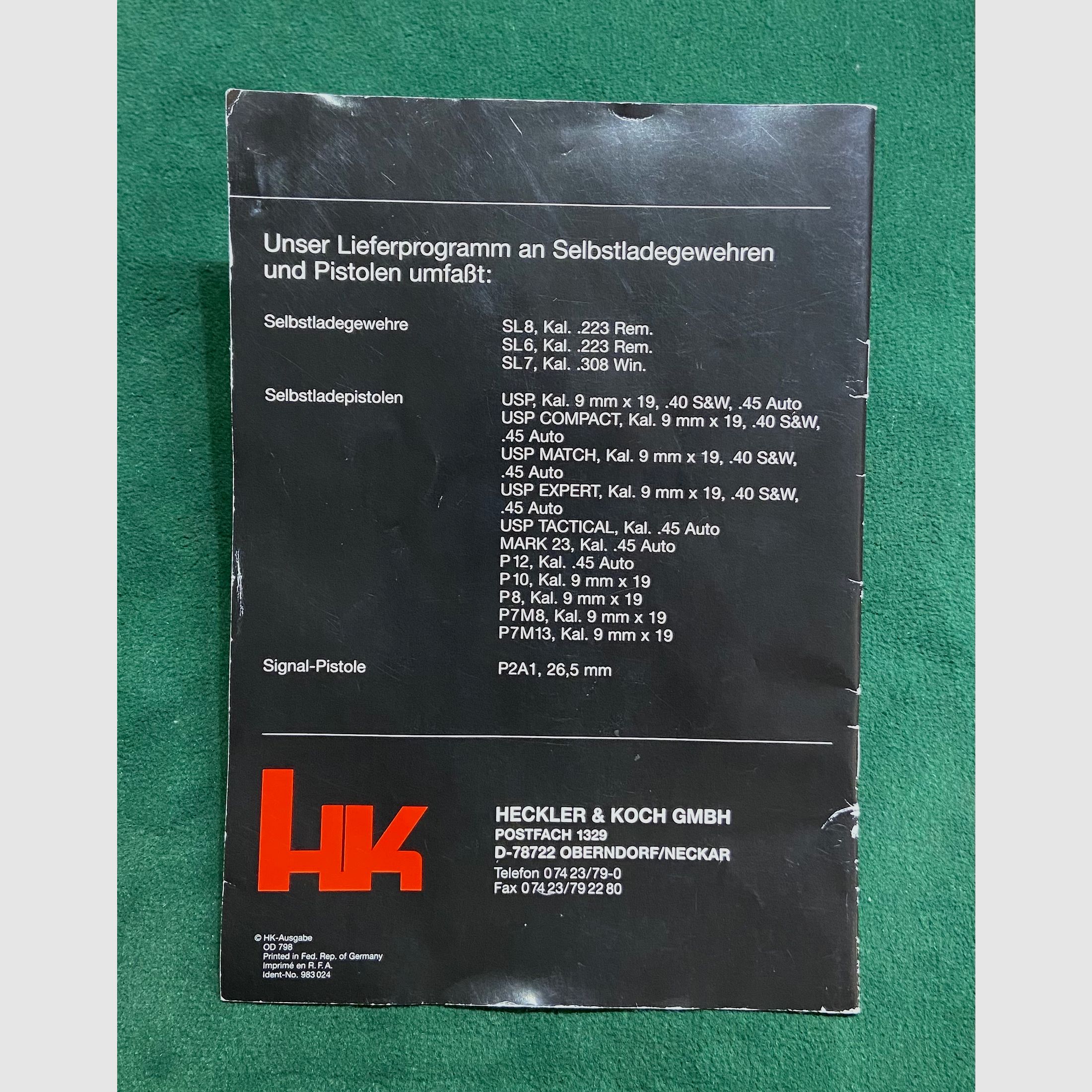 Hk Bedienungsanleitung für Modell SL6 / SL7