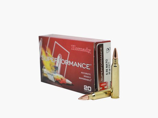 MUNITION HORNADY SUPERFORMANCE 5.56 NATO 55 GR CX (20)