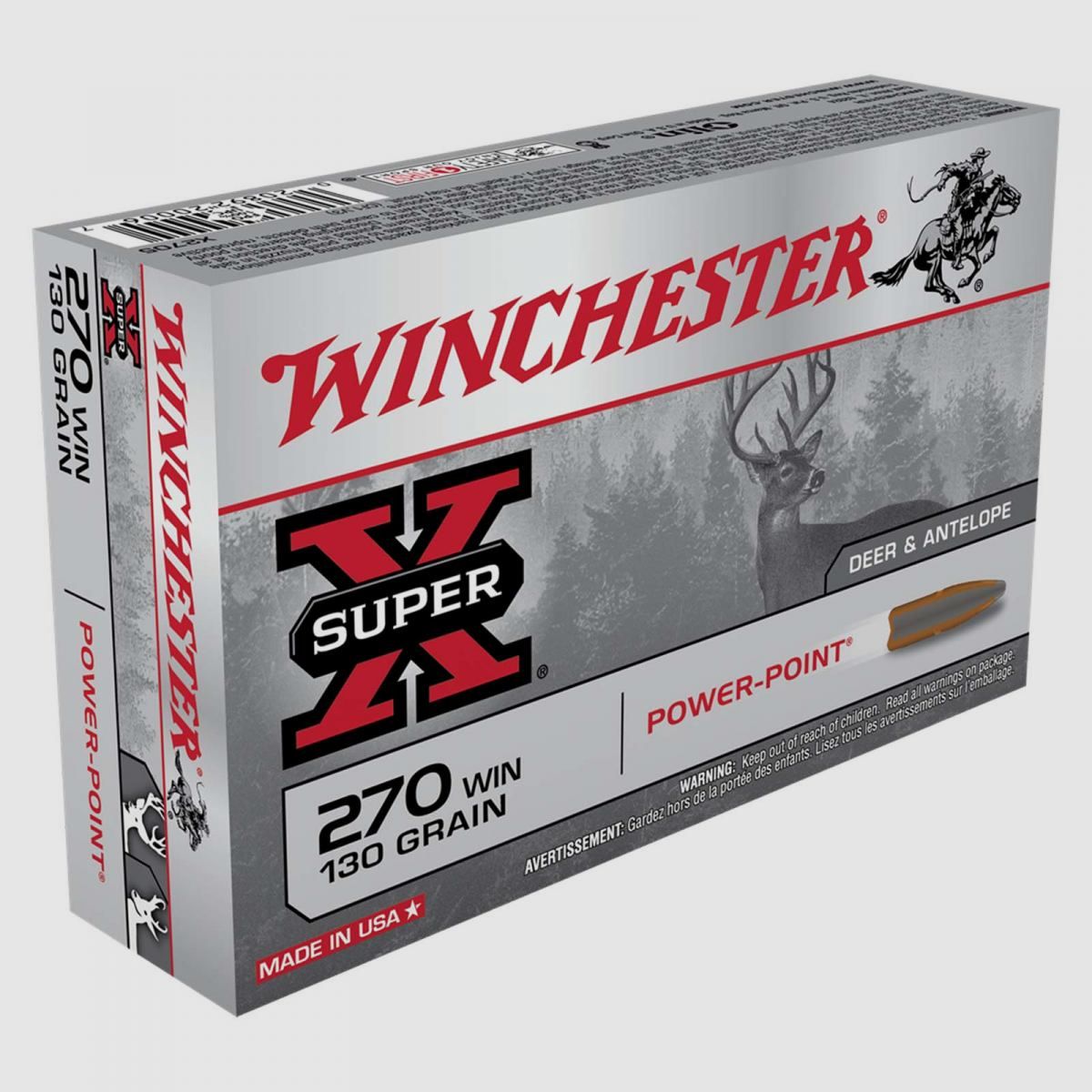 Winchester Super-X .270 Win. 130GR Power Point 20 cartridges
