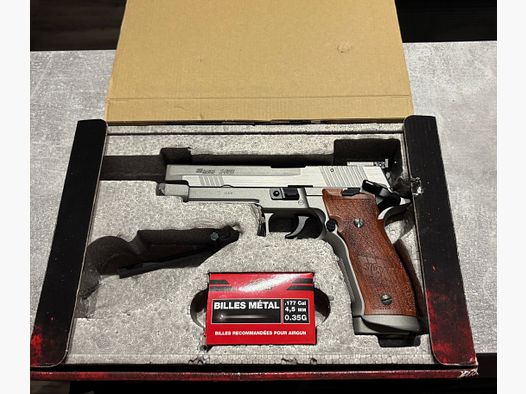 SIG SAUER P226 X-Five CO2 Luftpistole – Holzoptik – Sammlerstück + ca. 1000 BBs