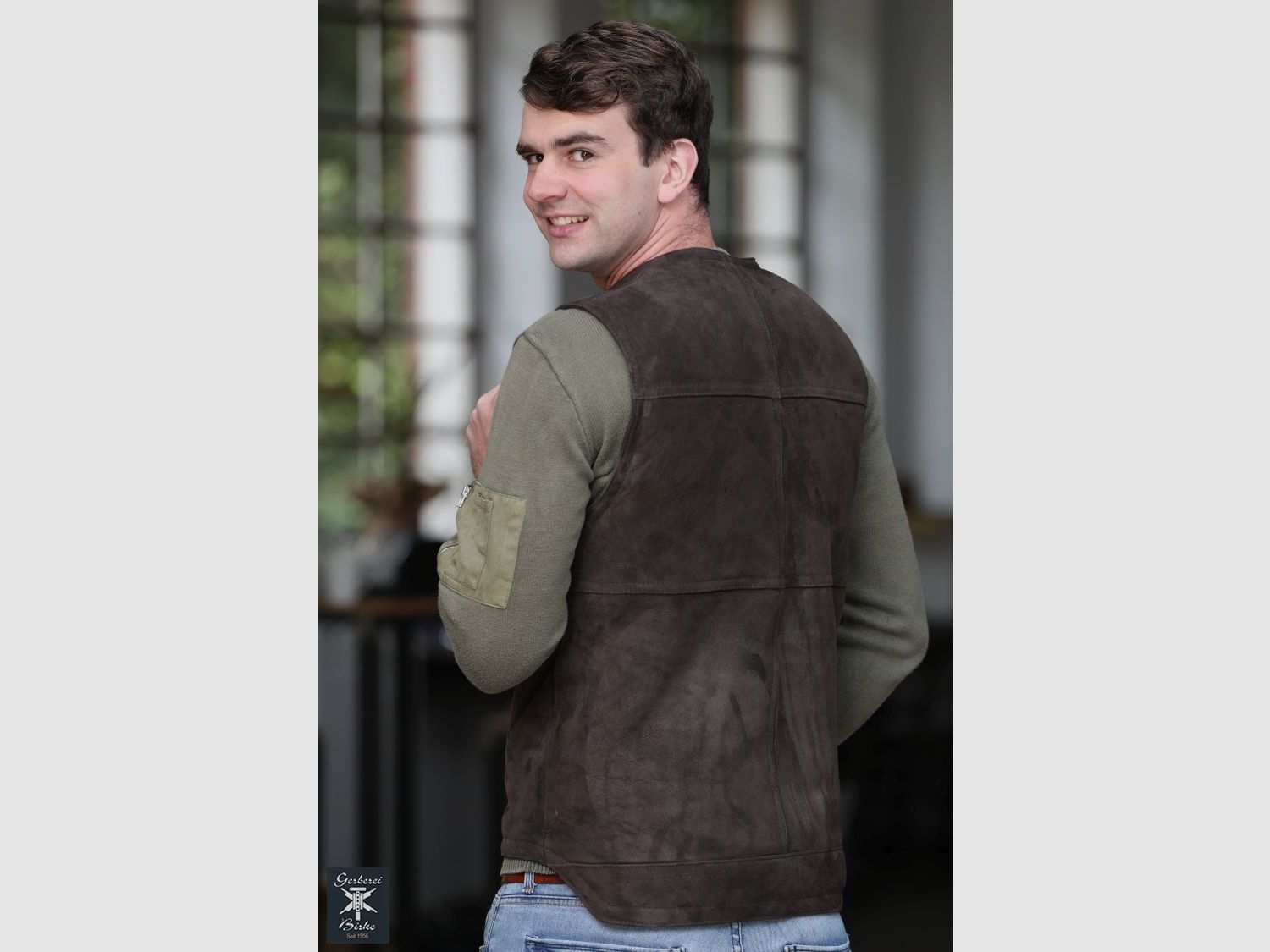 Velours lamsvachtvest