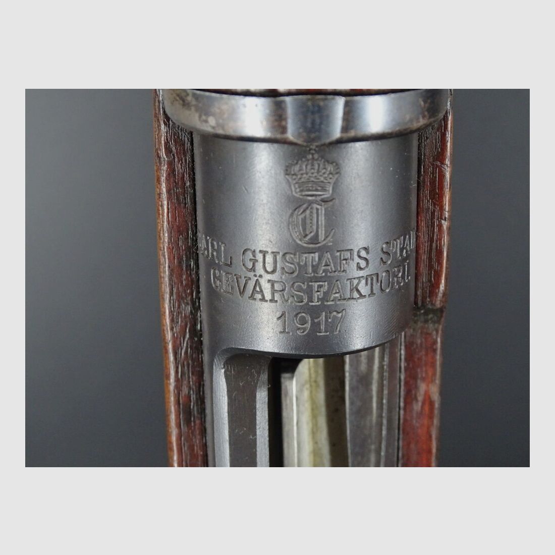 Carl Gustafs Stad Zweedse Mauser M96 kaliber 6,5x55 BJ 1917 met diopter M96 met originele diopter