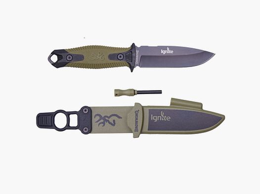 Coltello da caccia Browning Ignite Grn con pietra focaia