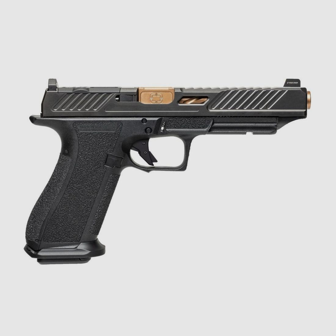 Shadow Systems DR920L Elite Slide Optic, 9mm, 5" Spiral Barrel Bronze, Tritium