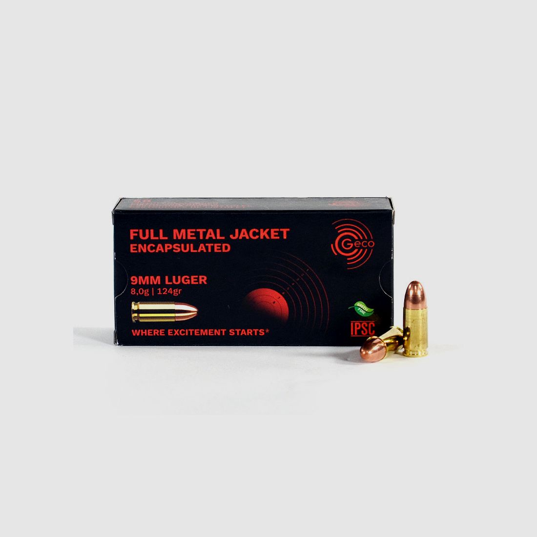 GECO 9 mm Luger FMJ SX Encapsulated 124 grs 1 Packung (50 Schuss á 0,388 €*)