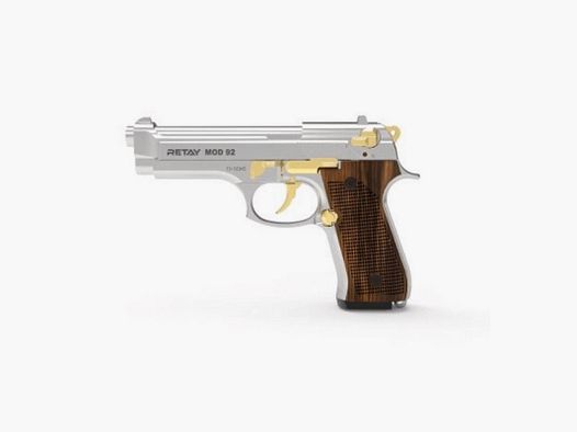 Pistola de señalización Retay Mod.92 Cal.9 satinado/oro