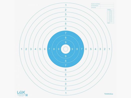 Centerfire rifle target, blue