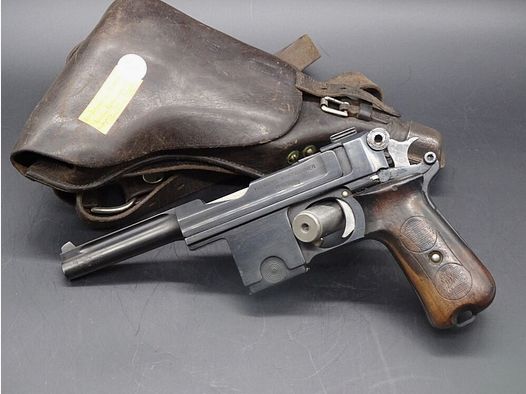 Bergmann Haerens Rüstkammer Pieper 1910 / 21 Calibre 9mm Bergmann Bergmann y compris étui d'origine