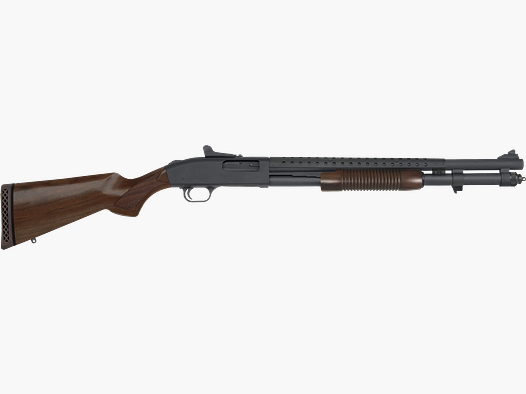 Mossberg – Pumpflinte 590A1 / Retrograde / Kal. 12/76 / 20 / GR / 8-Sch / Holzschaft / Hitzeschild