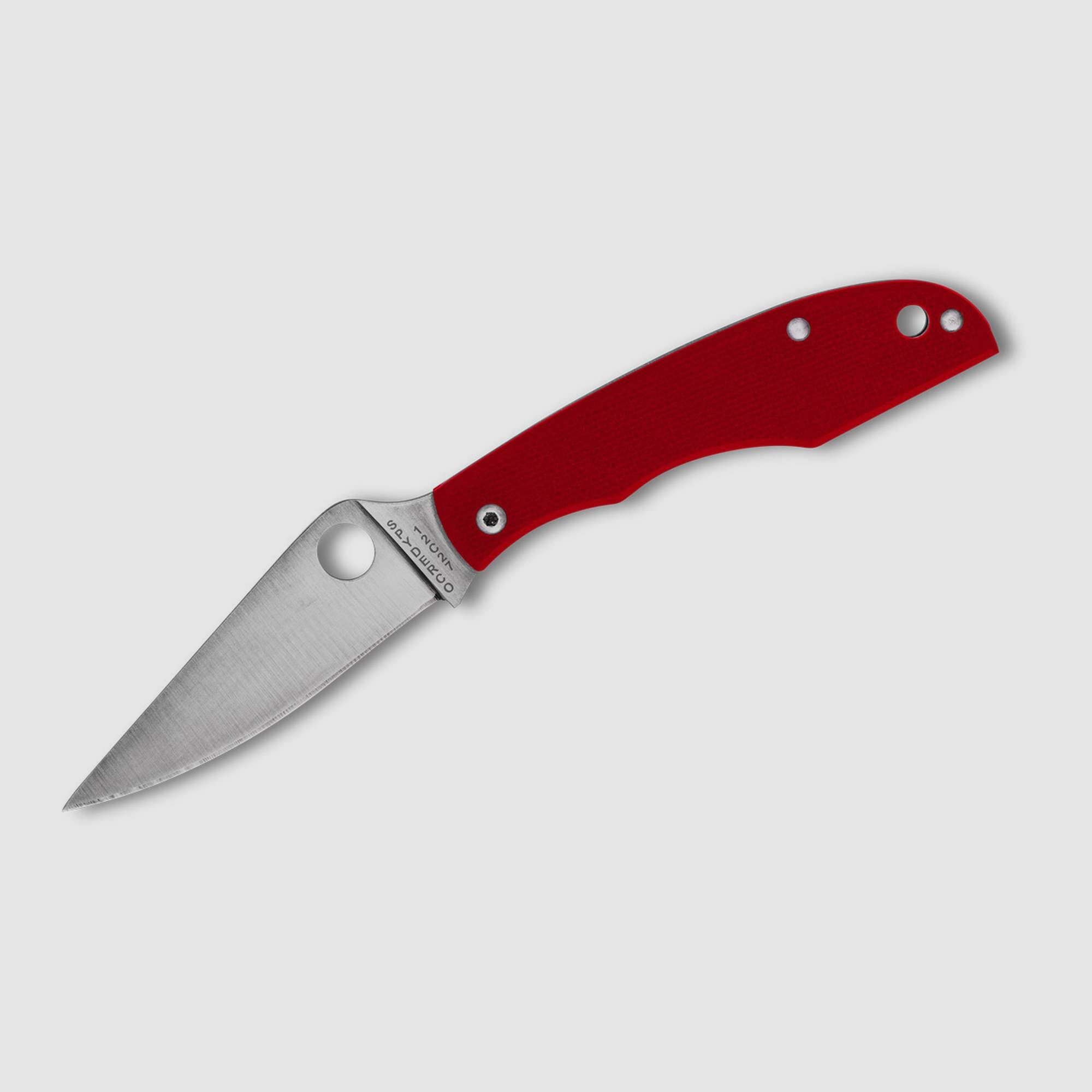 Spyderco Grasshopper G10 Red PlainEdge Slipjoint-Messer