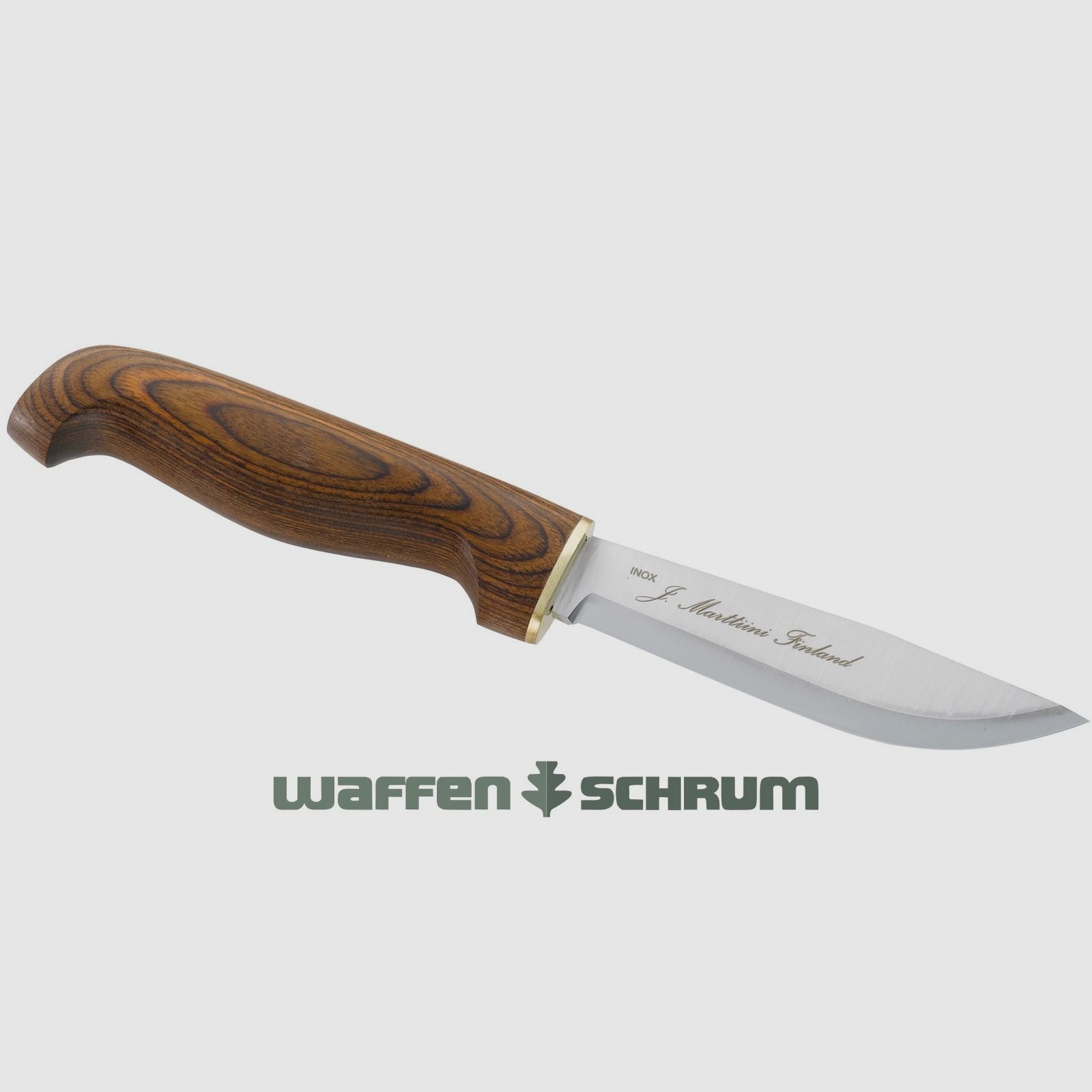 Couteau de chasse Marttiini longueur totale : 23,3 cm - longueur de la lame : 11,0 cm acier inoxydable 1.4110 - avec étui en cuir