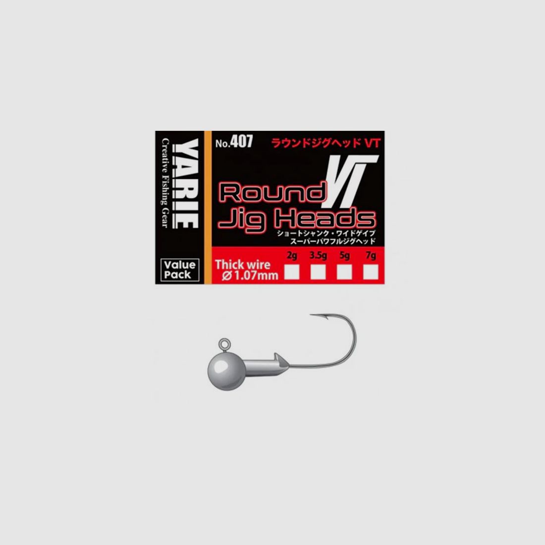 YARIE – 407 ROUND JIGHEAD VT THICK WIRE | 10 pcs, image 1 of 3