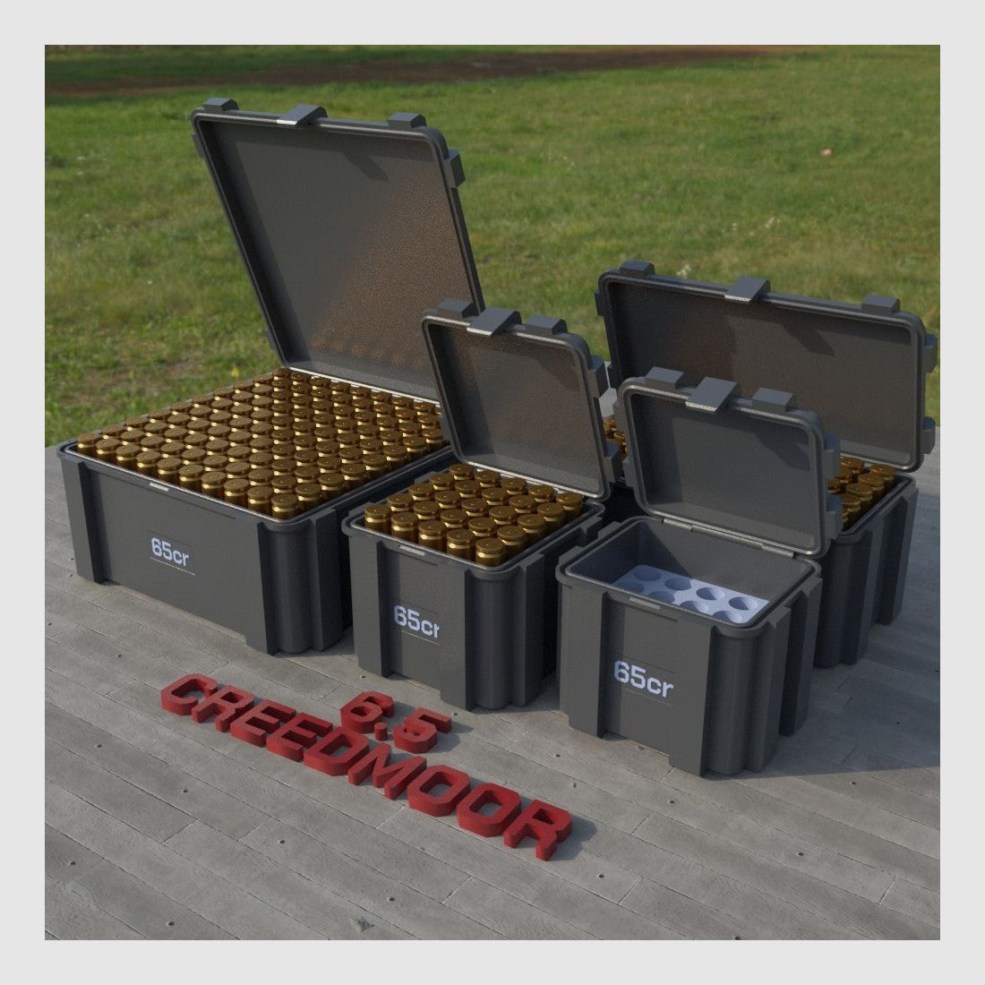 Filamelt Munitionsbox / Ammo Box 6.5 Creedmoor – Patronenbox ‘Klappdeckel’ – 20 / 25 / 50 / 100 Runden