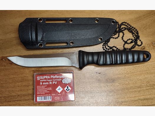 Wadie Supra pepper cartridges 9mm revolver + hunting & fishing knife
