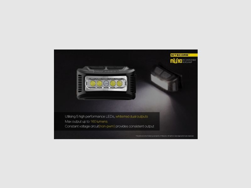 Nitecore NU10CRI Hoofdlamp 115 lumen Rood, afbeelding 11 van 23