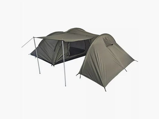Zelt mit Stauraum - 2 Personen - 3,90 x 1,30m - Oliv