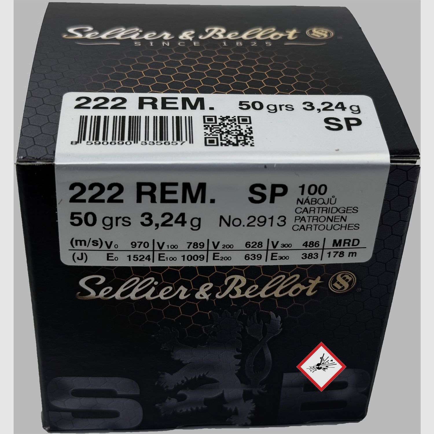 Sellier & Bellot Jagdpatrone .222 Rem. Teilmantel SP