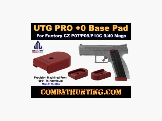 UTG PRO PUBCZ01R +0 Magazine Base for CZ P-07/P-09/P-10 C – Red