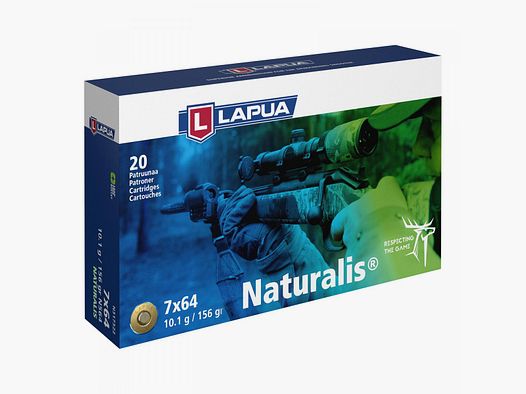 Lapua 7x64 156GR Naturalis 20 cartouches