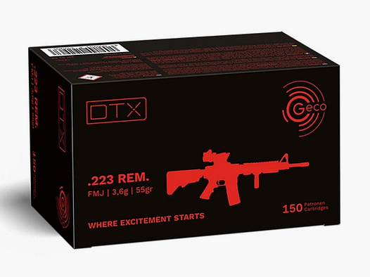 Geco .223 Rem. DTX FMJ 55gr. - 150 Stk.