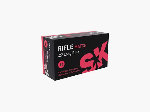 SK Rifle Match cartridges cal. 22 LR 40 grs 50 pcs (Red)