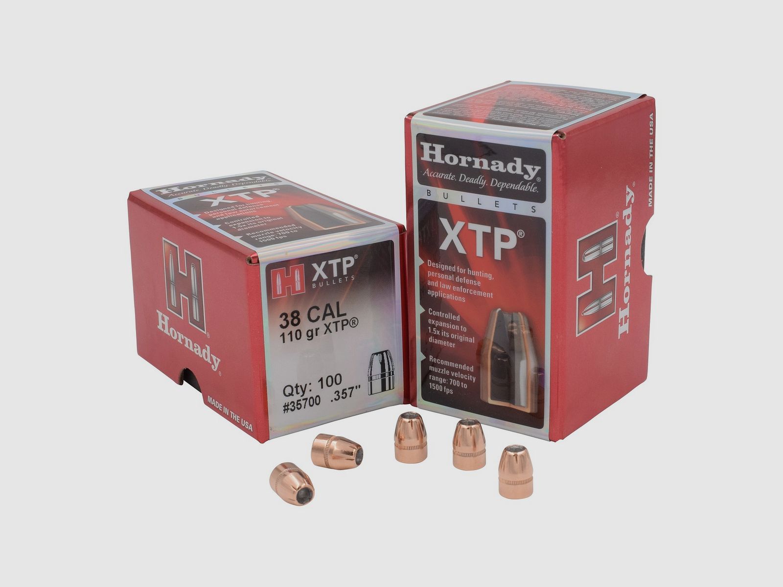 Hornady BULLETS .38/.357 110GR HP/XTP – 100 Stk.